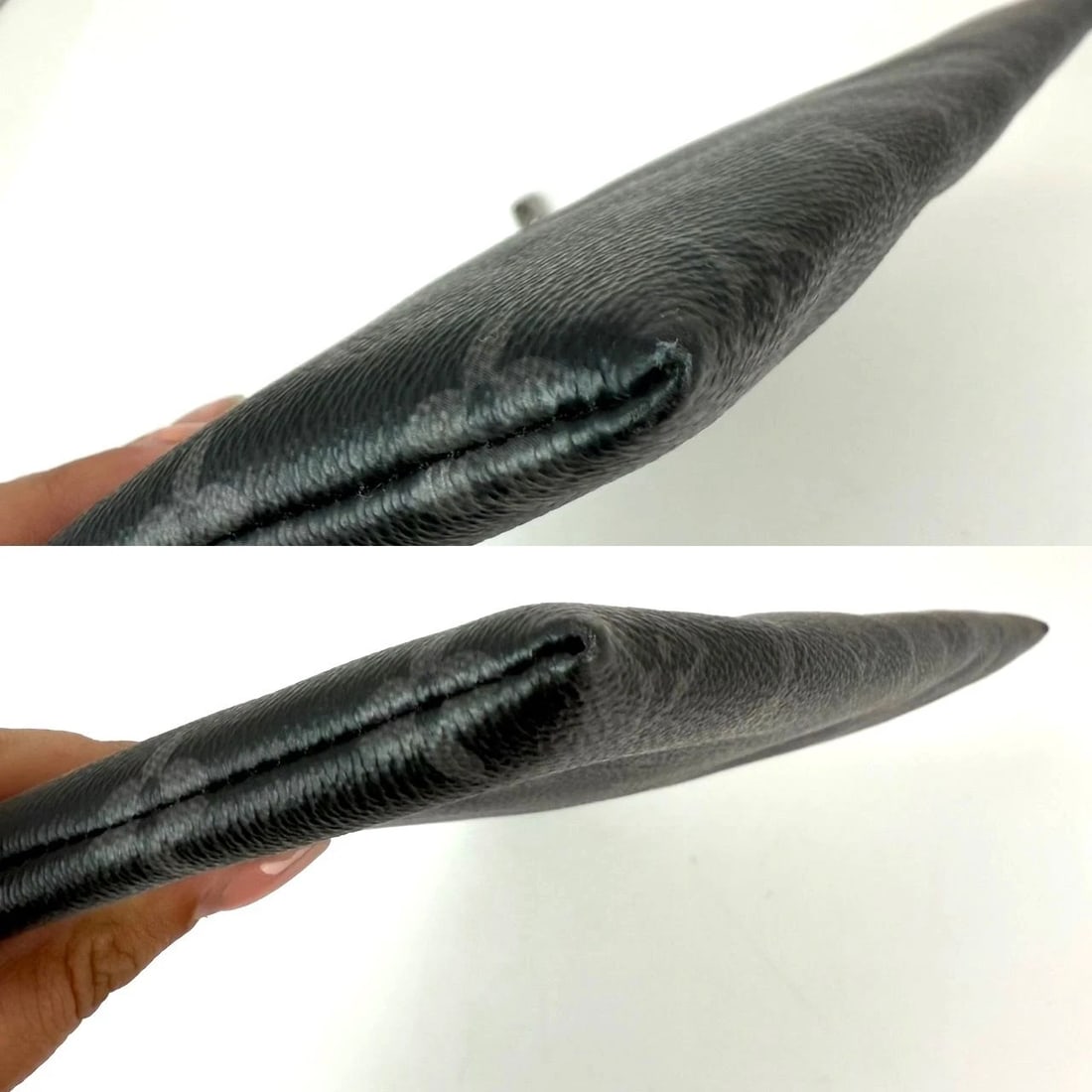 Louis Vuitton Black Monogram Eclipse Discovery GM Pochette Clutch Bag - 9