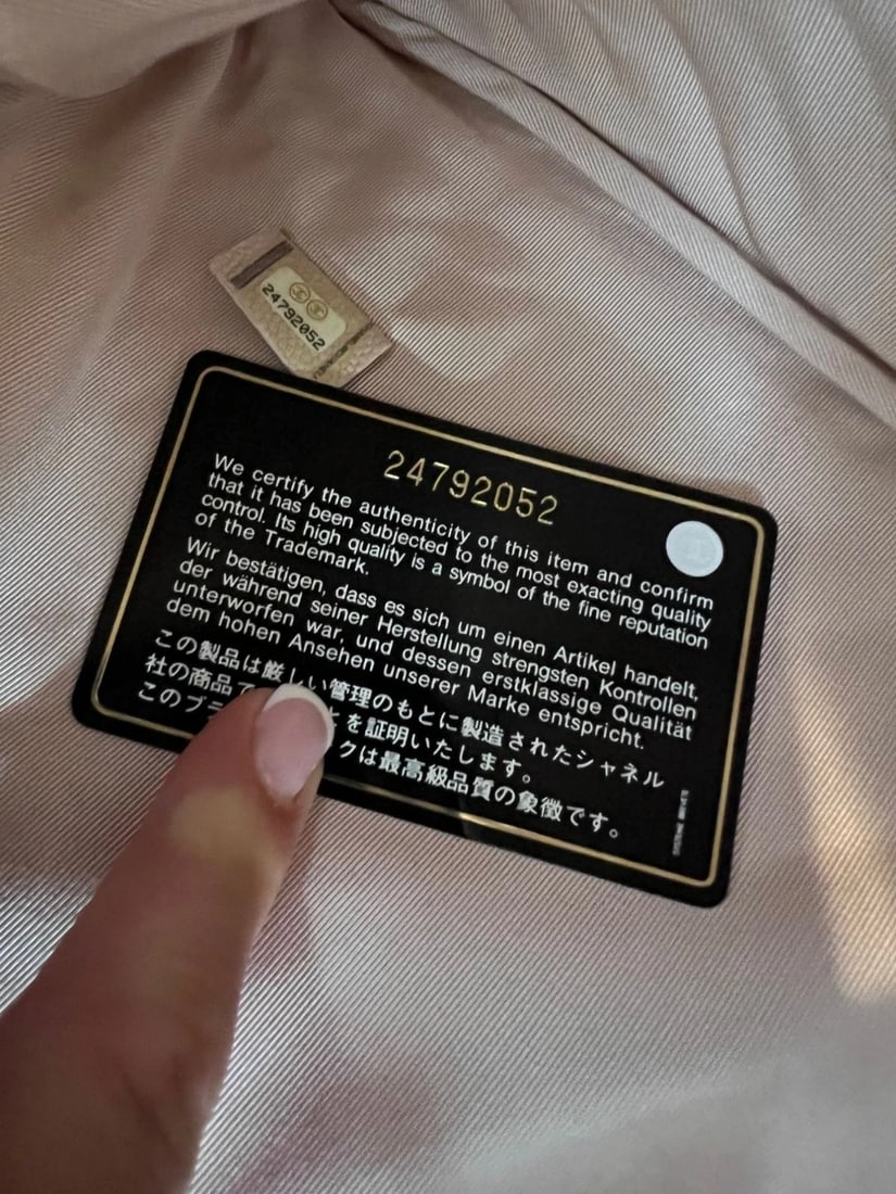 Chanel Caviar Chevron Quilted Large Beige Leather Cosmetic Clutch Bag - 6