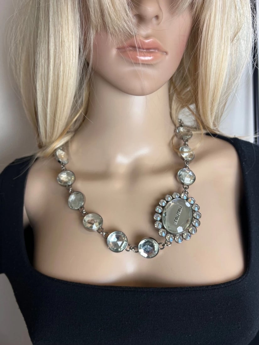 Miu Miu Pink Lambskin Nappa Crystal Shoulder Clutch Bag - 10