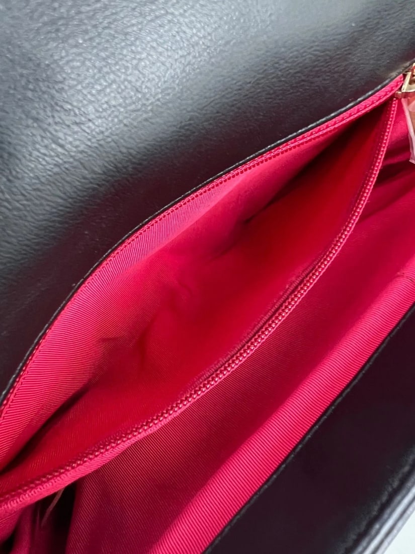 Chanel Calfskin Quilted Enchained Black Flap Shoulder Bag - 13