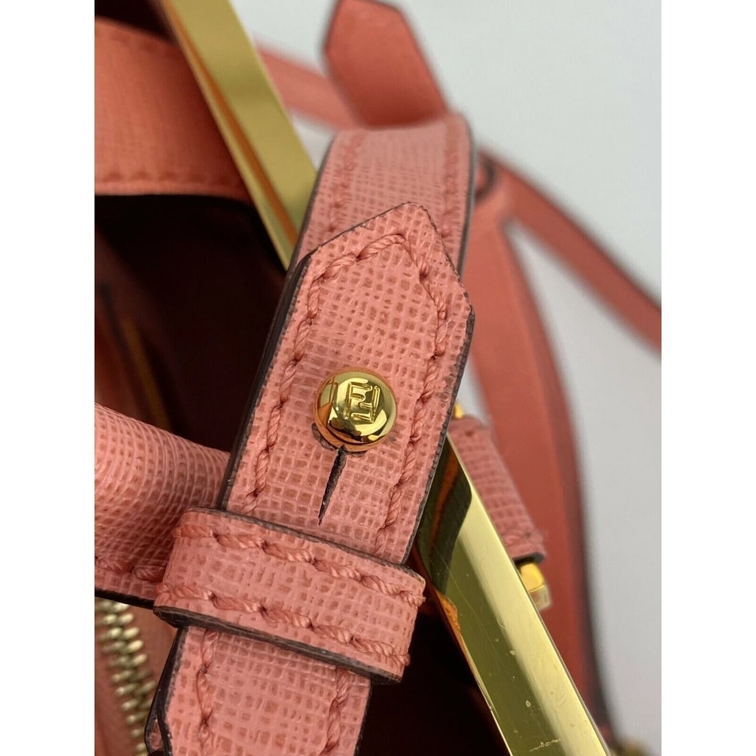 FENDI Vitello Elite Flamingo Petite 2Jours soft pink Ecstasy Hand Bag - 13