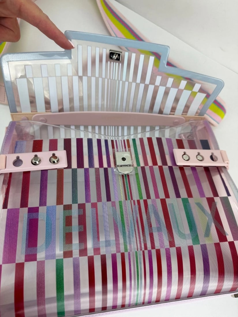 Delvaux PVC Tempete The Eye Catcher Multicolor Satchel Bag - 10