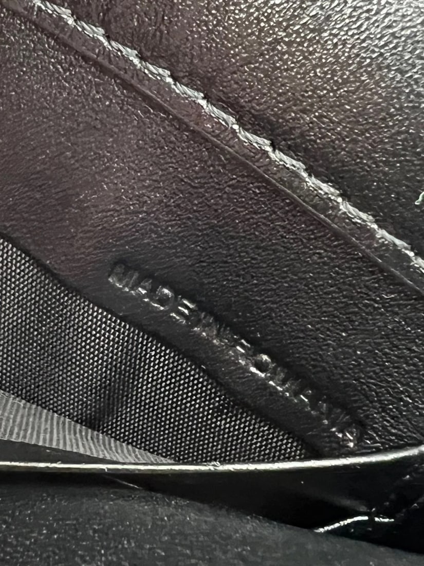 Burberry Signature Grain Leather Check Embossed Langley Black Crossbody - 11