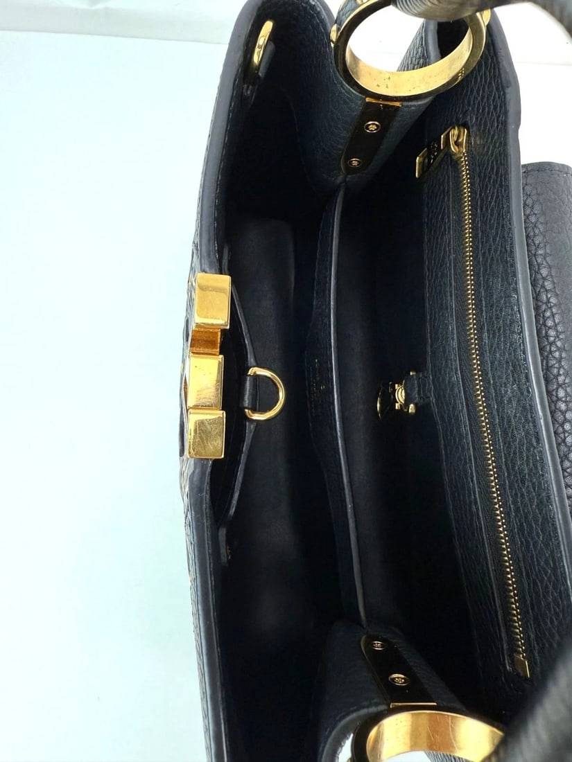 Louis Vuitton Taurillon Capucines Leopard BB Black Shoulder Bag - 10