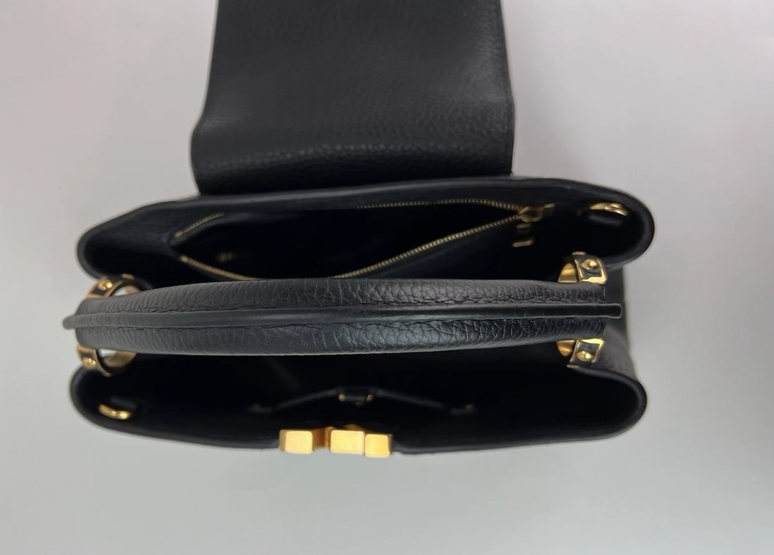 Louis Vuitton Taurillon Capucines Leopard BB Black Shoulder Bag - 6