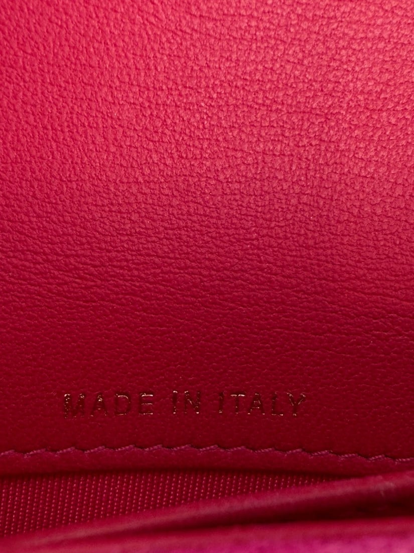 Chanel Velvet Quilted Timeless Fuchsia Wallet on a Chain Clutch Bag - 10