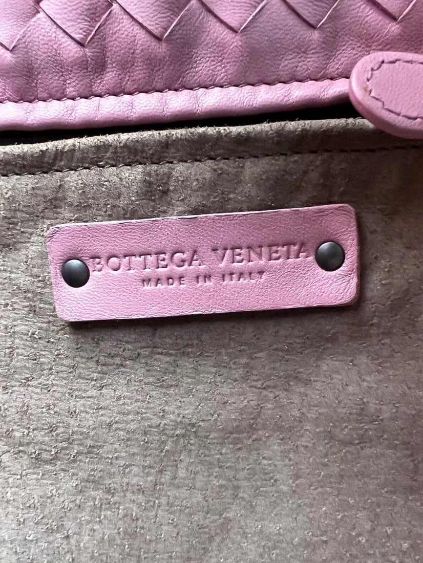 Bottega Venetta Nappa Intrecciato Large Seamless Rose Pink tote Bag - 12