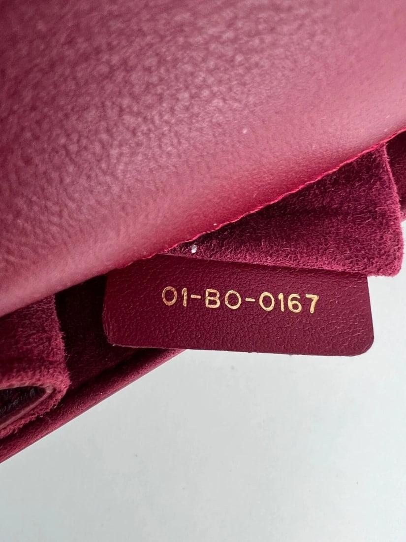 Christian Dior C'est Dior Mini Flap Burgundy Leather Shoulder Bag - 15