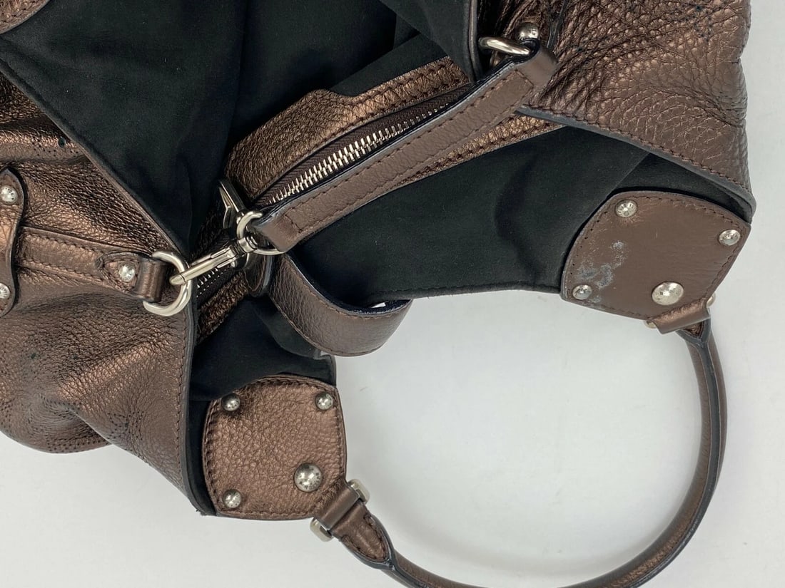 LOUIS VUITTON Mahina L Bronze Silver Hardware Shoulder Bag - 9