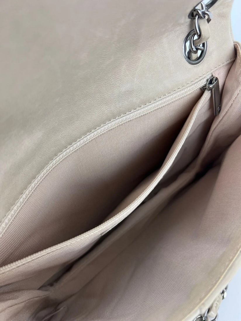 Chanel Lambskin Quilted Pile Ou Face Flap Beige Clair Shoulder Bag - 10