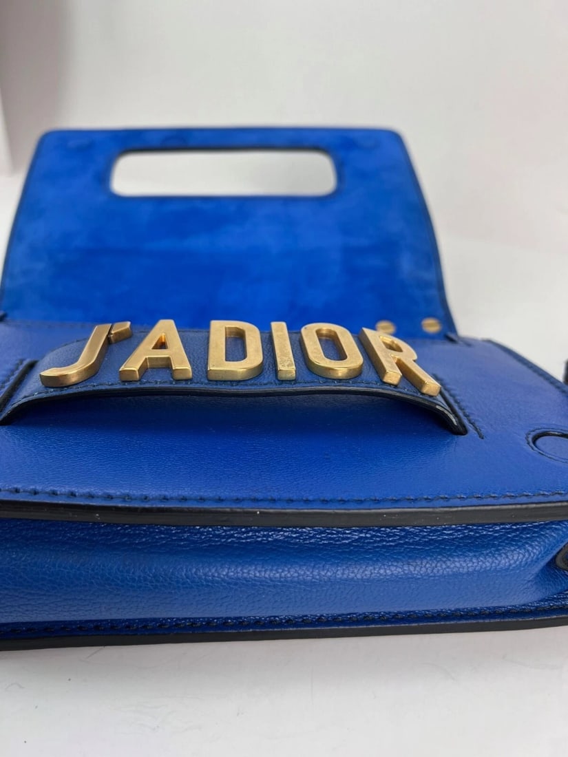 Christian Dior CD J'ADIOR Blue Flap Leather Shoulder Bag - 13