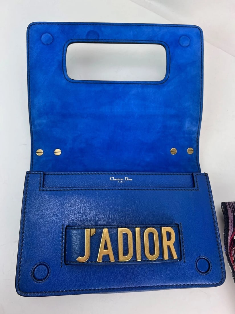 Christian Dior CD J'ADIOR Blue Flap Leather Shoulder Bag - 14