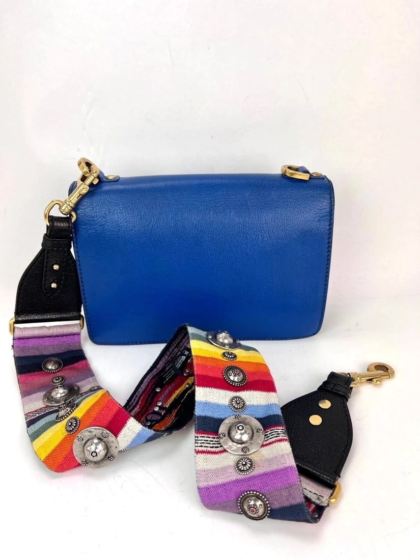 Christian Dior CD J'ADIOR Blue Flap Leather Shoulder Bag - 3