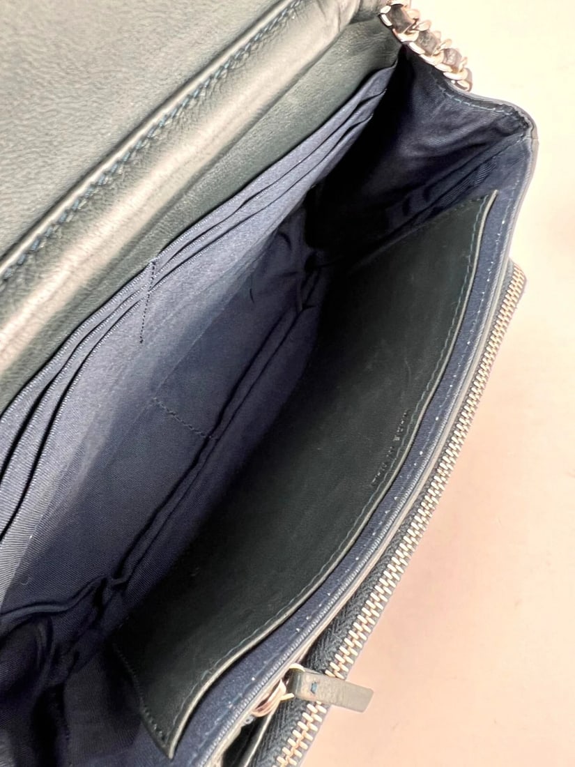 Chanel Quilted Lambskin Stitched Wallet on a Chain Crossbody Bag - 14