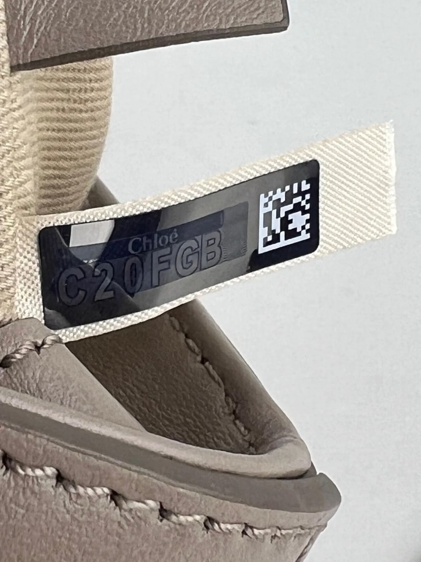 Chloe Shiny Calfskin Suede Small C Motty Gray Shoulder Bag - 9