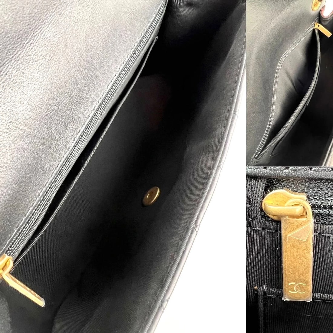 Chanel Calfskin Quilted Strap into Flap Black Burgundy Shoulder Bag - 4