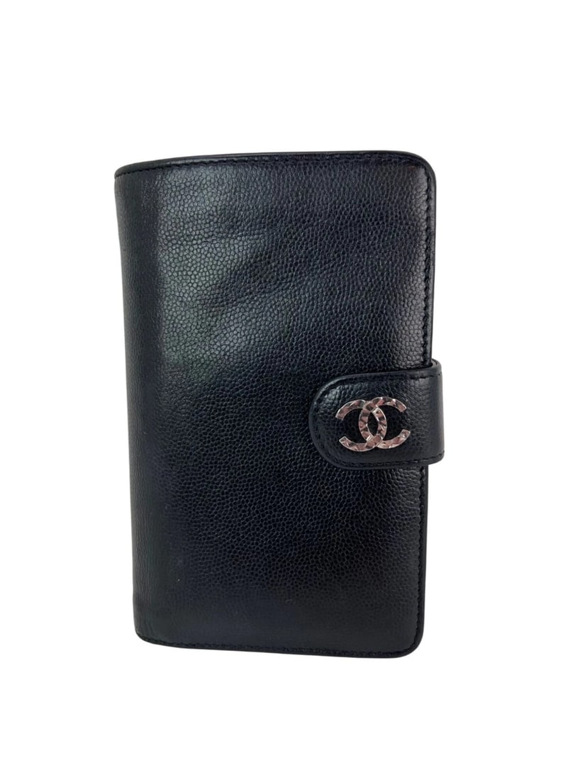 Chanel Caviar Timeless CC Zippered Pocket Black Wallet - 2