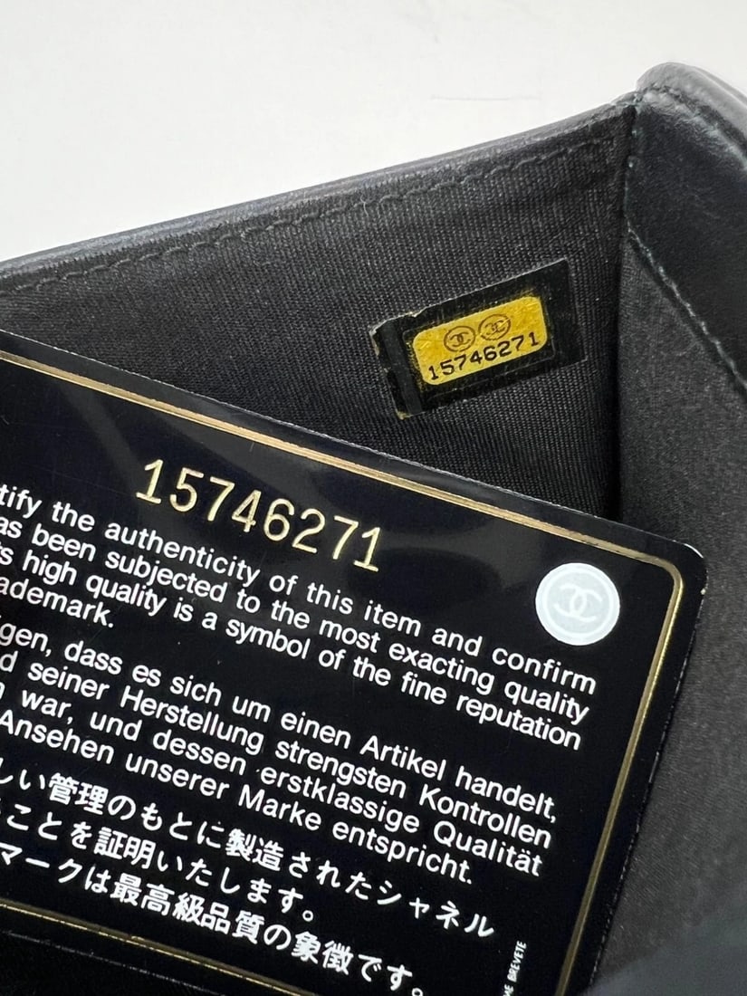 Chanel Caviar Timeless CC Zippered Pocket Black Wallet - 8