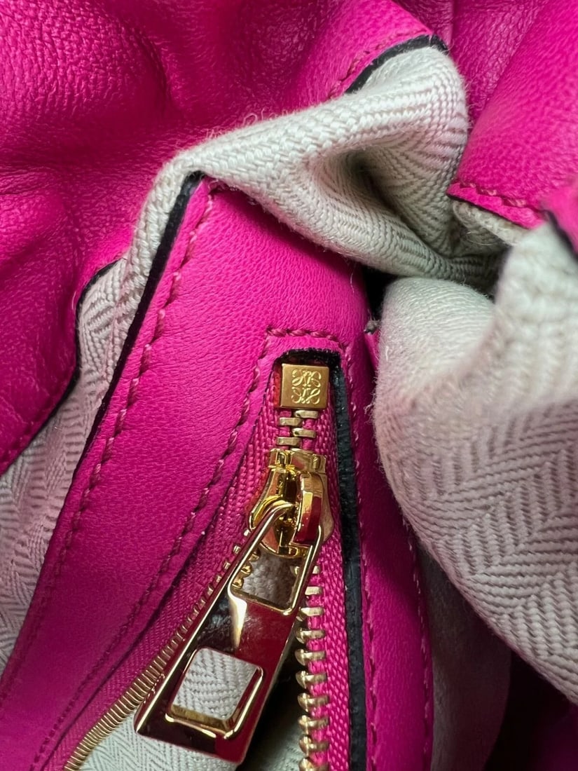 Loewe Nappa Pink Flamenco Medium Knot Shoulder Bag - 11