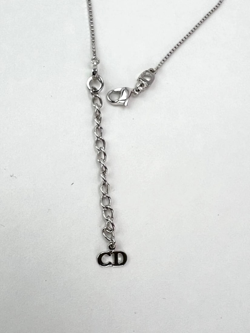 Christian Dior Multi Star Adjustable Silver Finish Necklace - 11