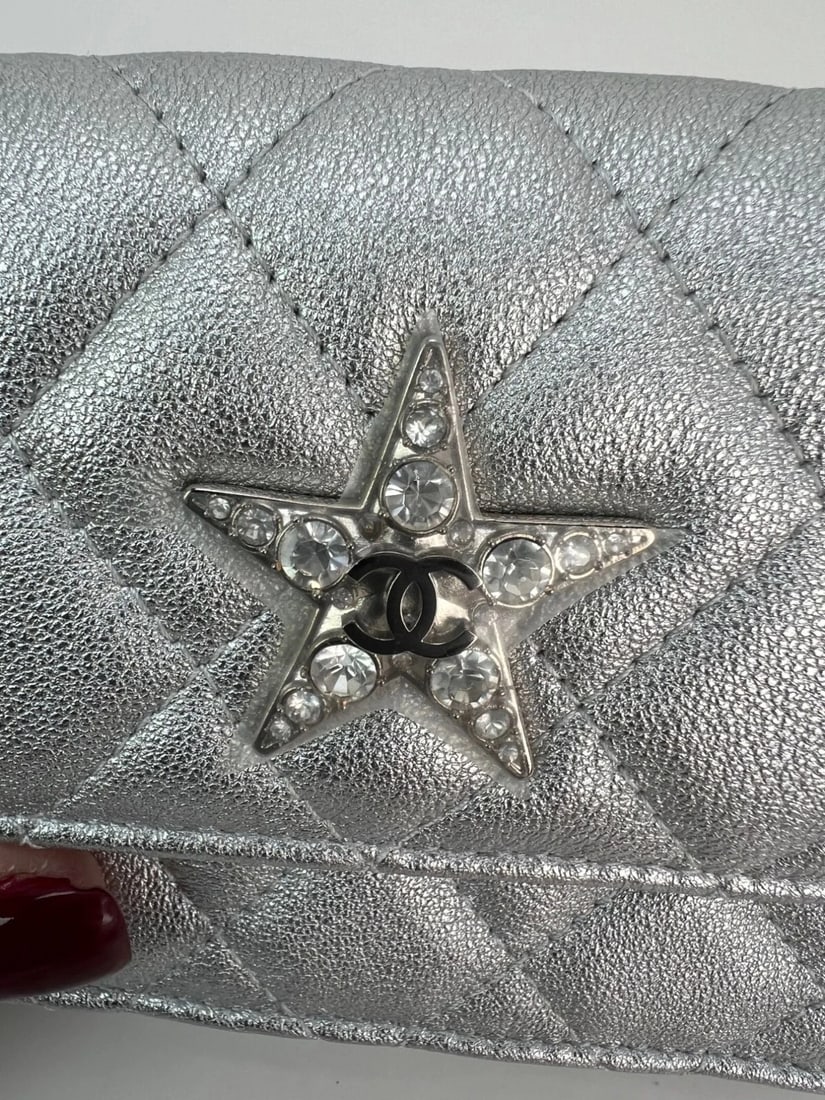 Chanel Metallic Goatskin Quilted Star Flap Waist Belt Shoulder Bag - 7