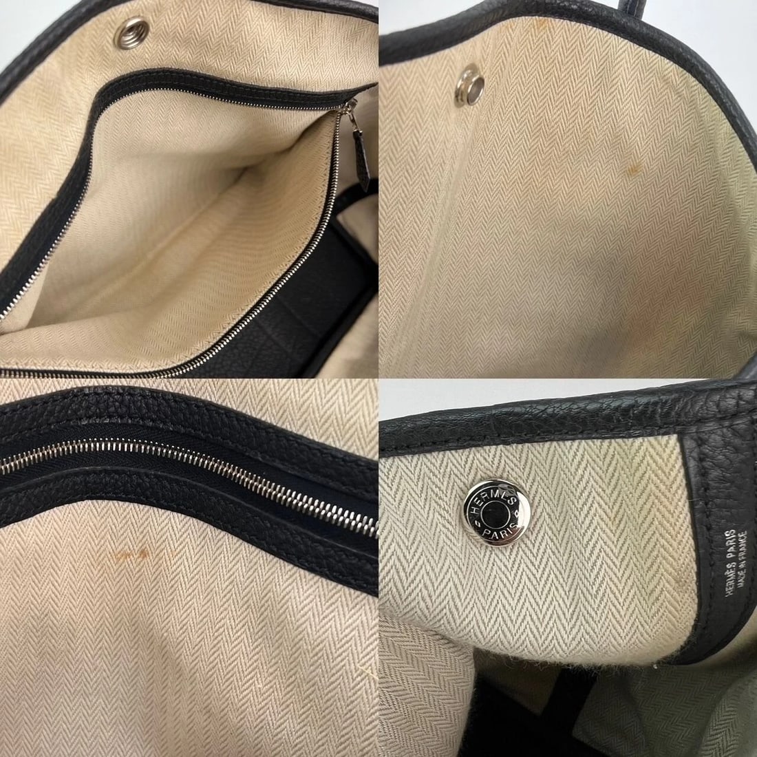 Hermes Negonda Garden Party MM 36 Black Leather Tote - 7