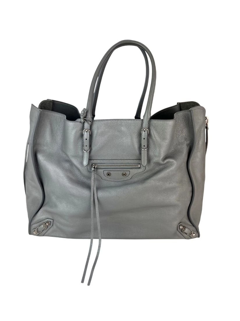 Balenciaga Veau Papier A4 Zip Around Grey Shoulder Bag - 2