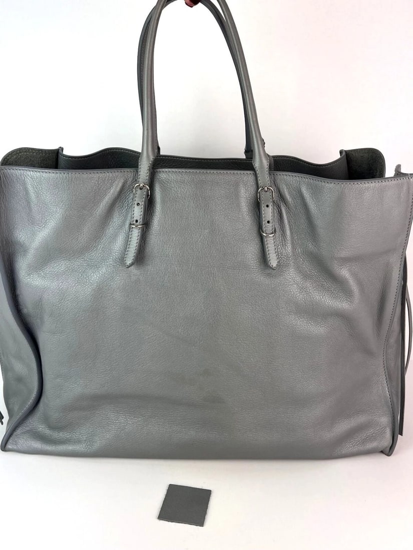 Balenciaga Veau Papier A4 Zip Around Grey Shoulder Bag - 3