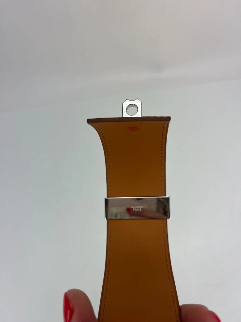 Hermes Leather COLLIER DE CHIEN CDC Rose Jaipur Epsom Bracelet - 7