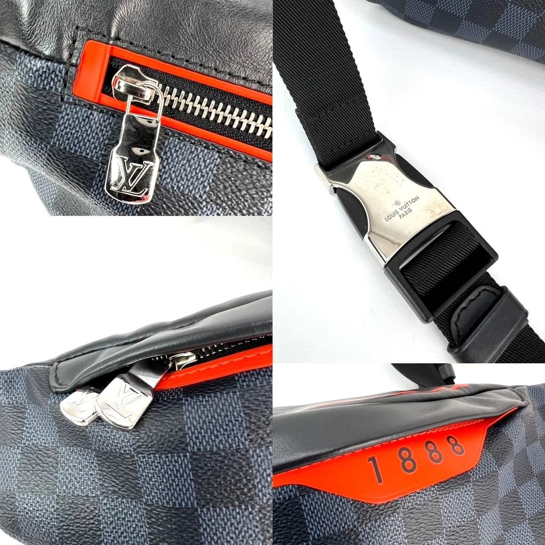 Louis Vuitton Damier Colbart orange Race Discovery Bumbag Sling Bag - 4