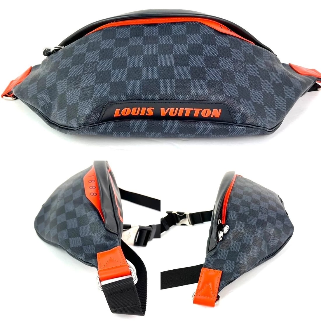 Louis Vuitton Damier Colbart orange Race Discovery Bumbag Sling Bag - 5
