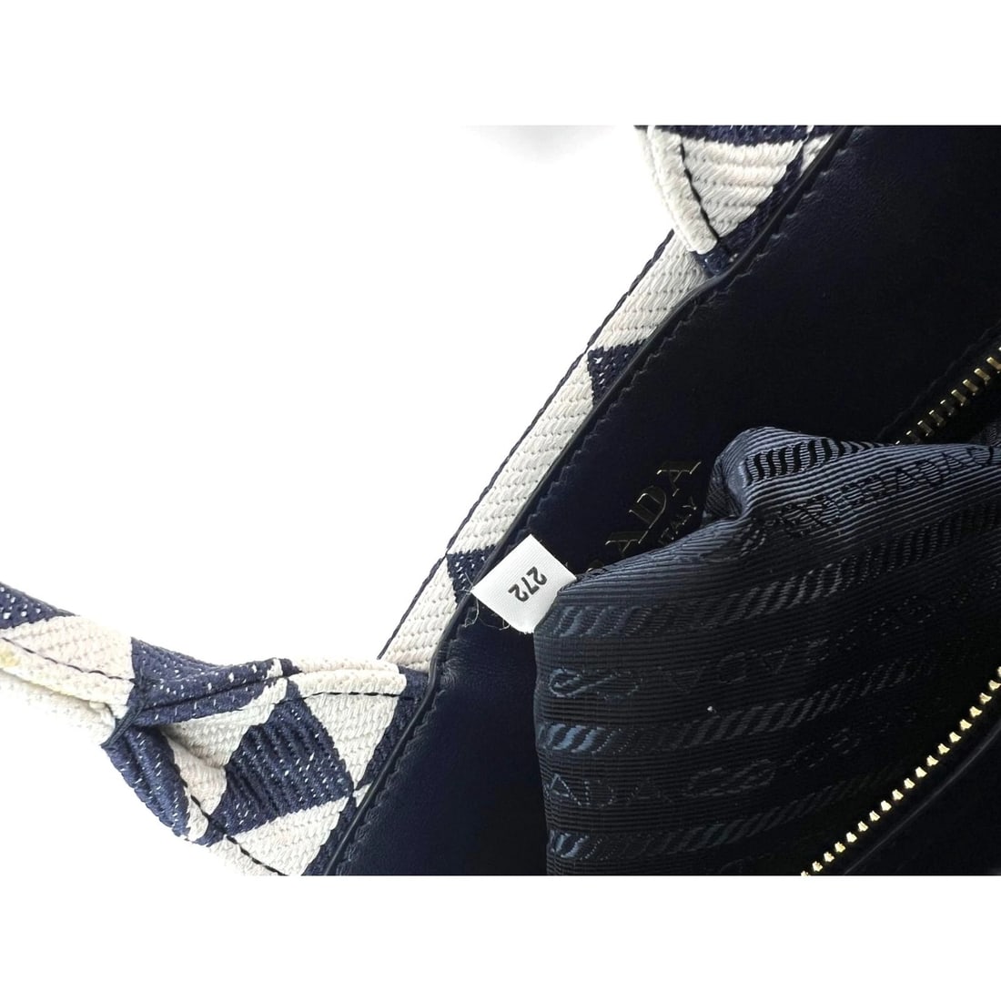 Prada Small Symbole Embroidered Fabric Handbag - 10