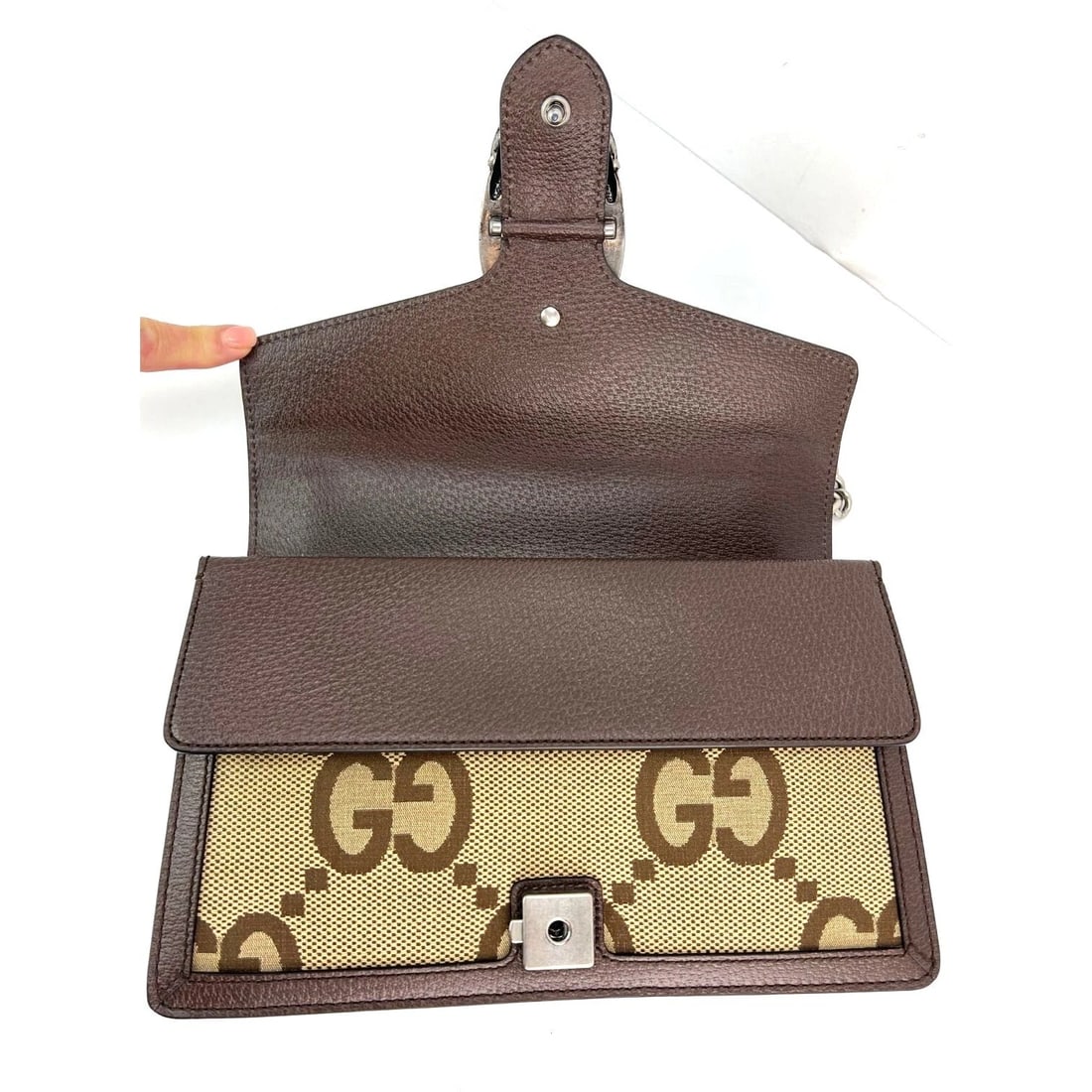 Gucci Dionysus Small Jumbo GG Canvas Beige Shoulder Bag - 11