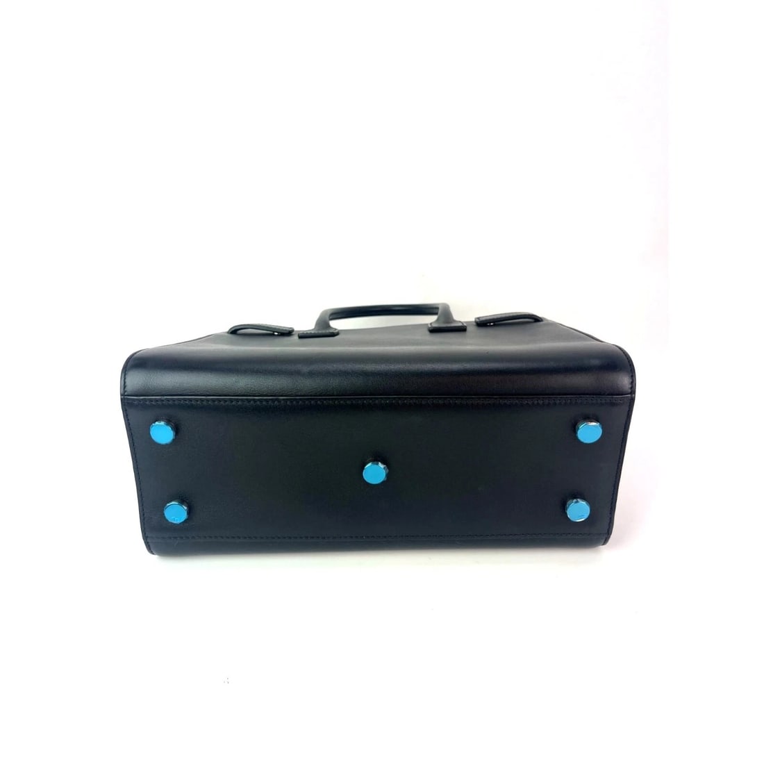 Saint Laurent Sac De Jour Embellished Patches Black Leather Shoulder Bag - 6