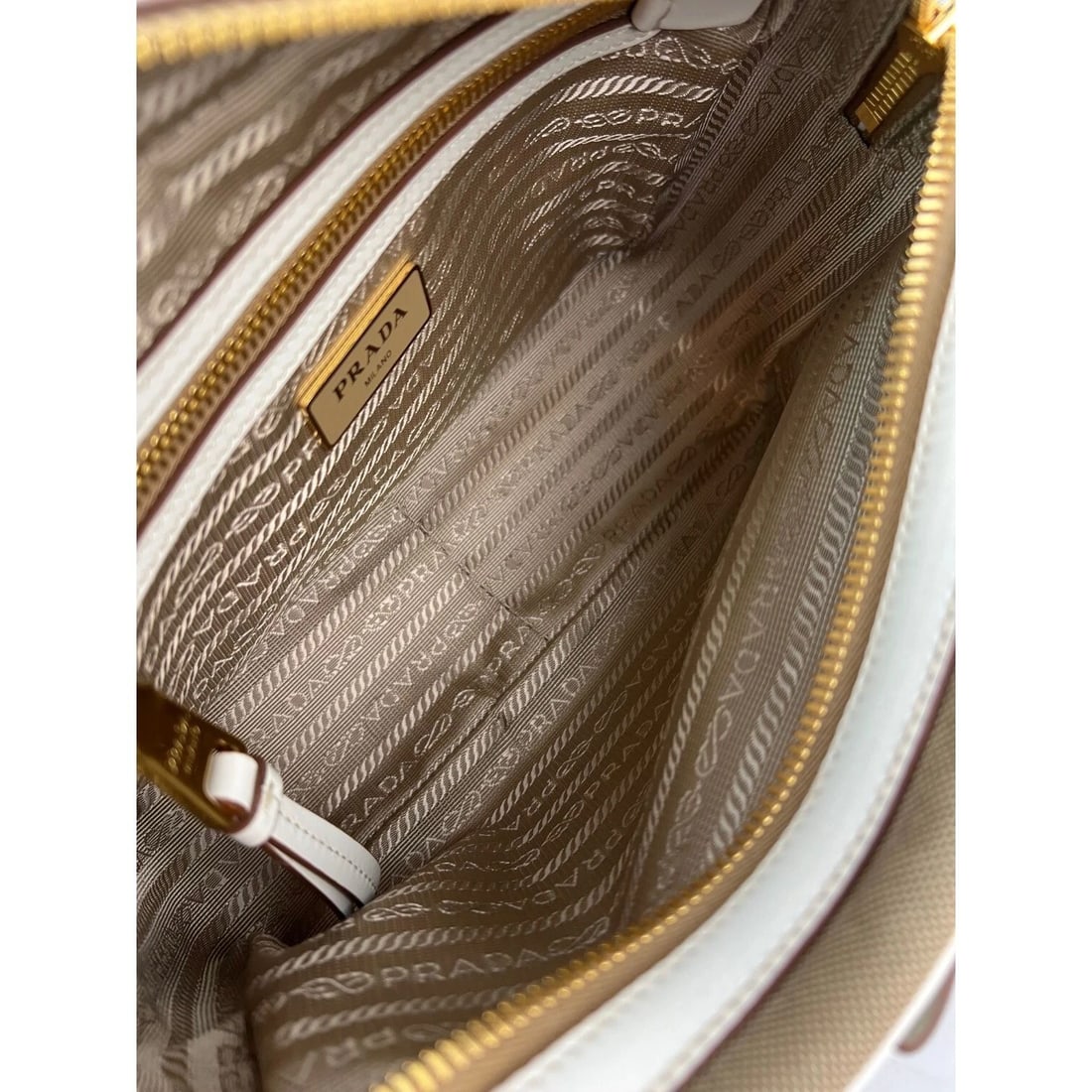 Prada Khaki Canvas Camera Crossbody Bag - 4