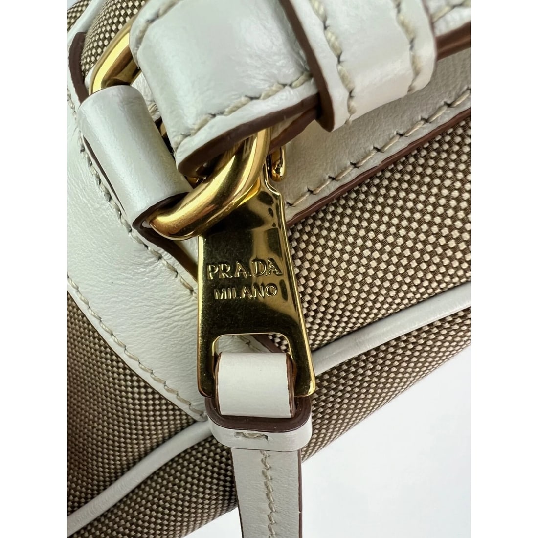 Prada Khaki Canvas Camera Crossbody Bag - 9
