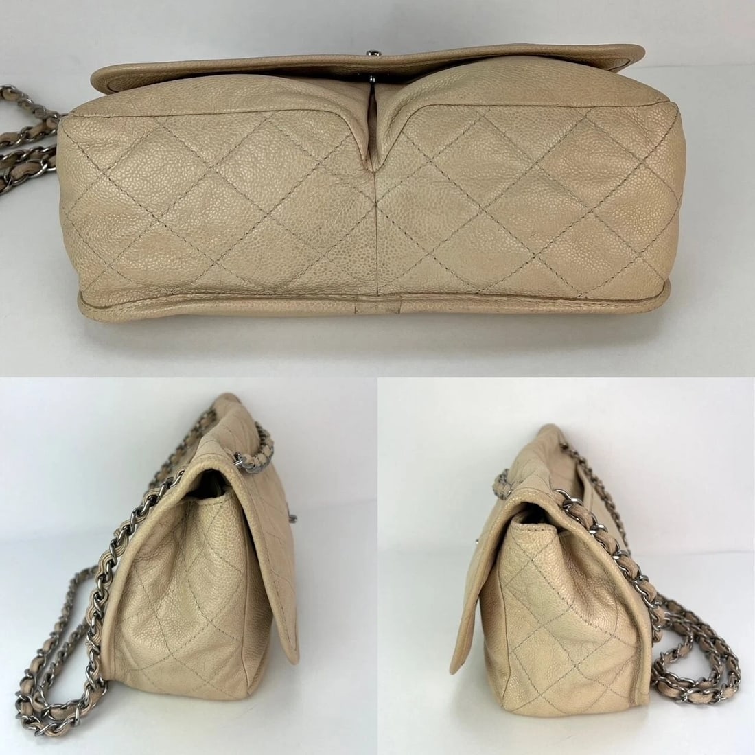 Chanel Grained leather Medium Natural Beauty Beige Flap Bag - 5