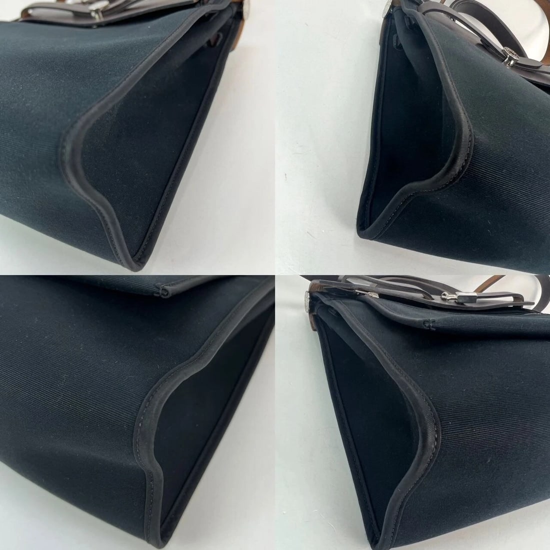 Hermes Toile vache Hunter Herbag zip 31 PM Black Ebene Shoulder Bag - 8