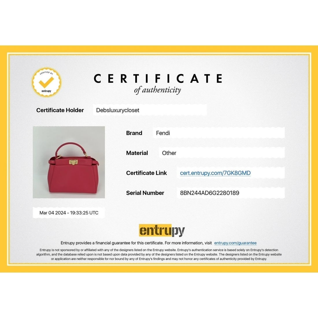 Fendi Mini Peekaboo Pink Leather Hand Shoulder Bag - 15