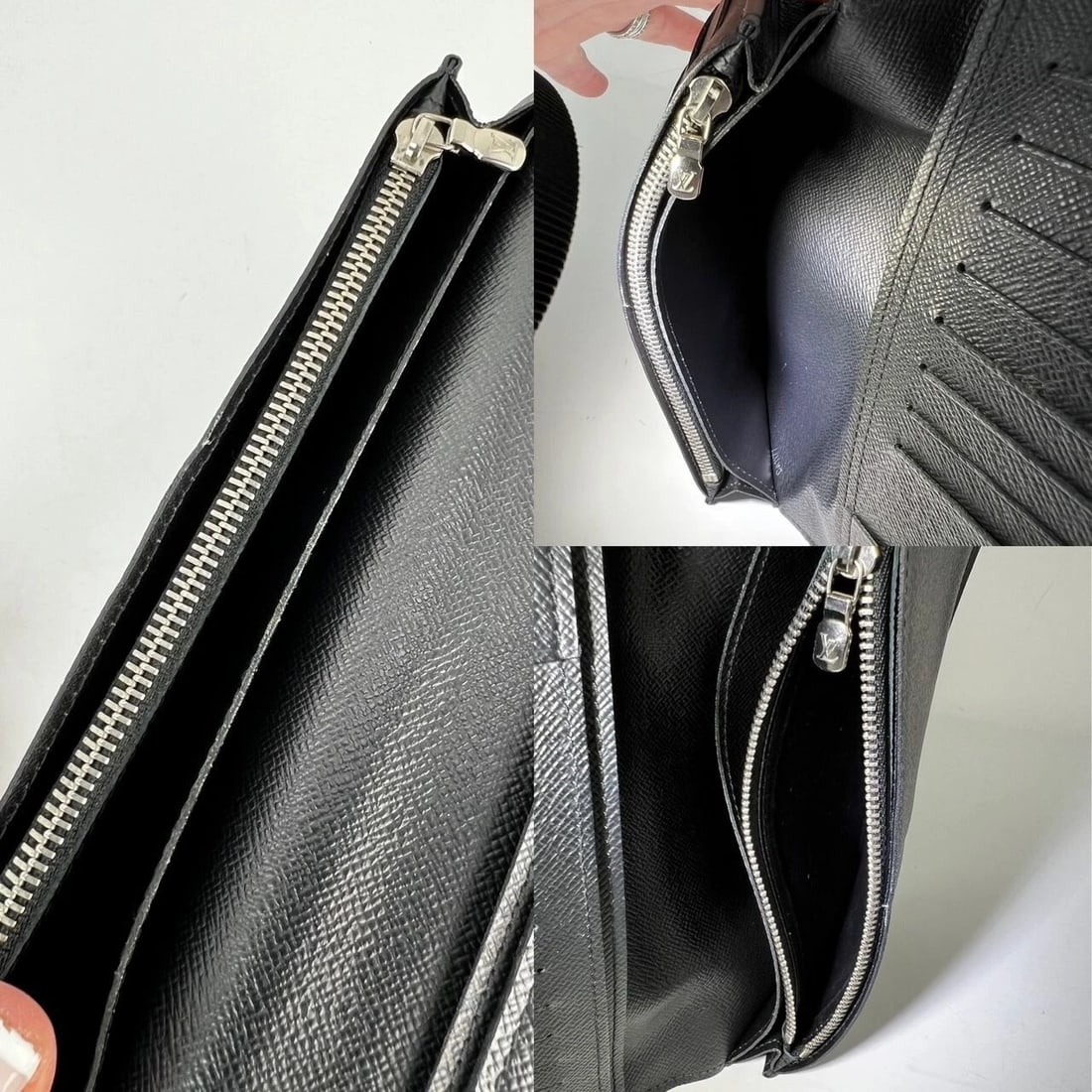 LOUIS VUITTON Epi Brazza Long Black Leather Wallet - 4