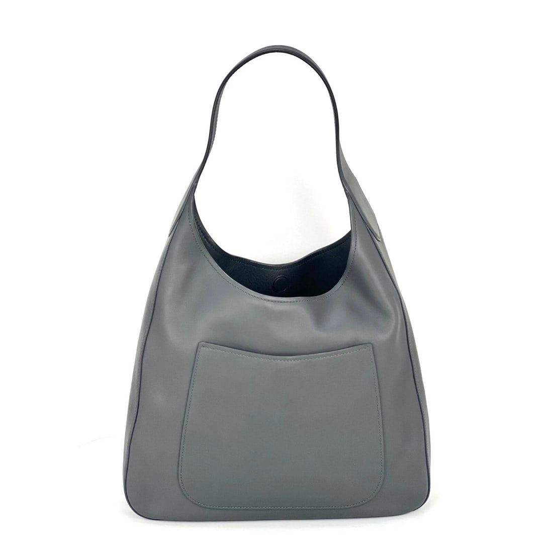 Prada Vitello Daino Grey Smooth Leather Hobo Bag (1 of 12)