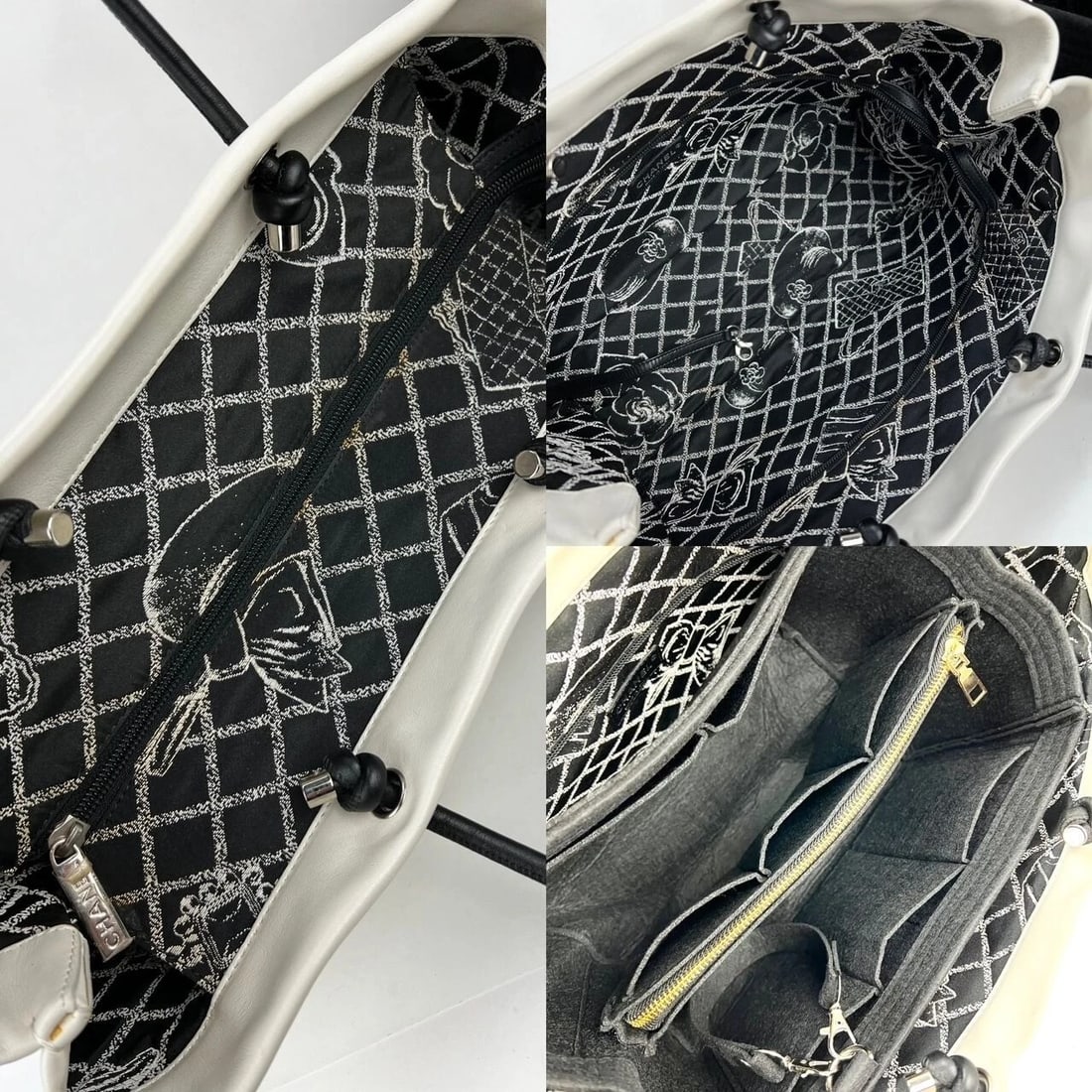 Chanel Essential 31 Rue Cambon Shopping White Leather Tote - 5