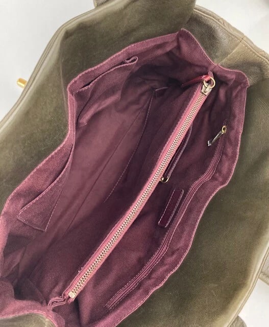 CHANEL Glazed Calfskin Shagreen Large Bindi CC Grey Tote Hand Bag - 11