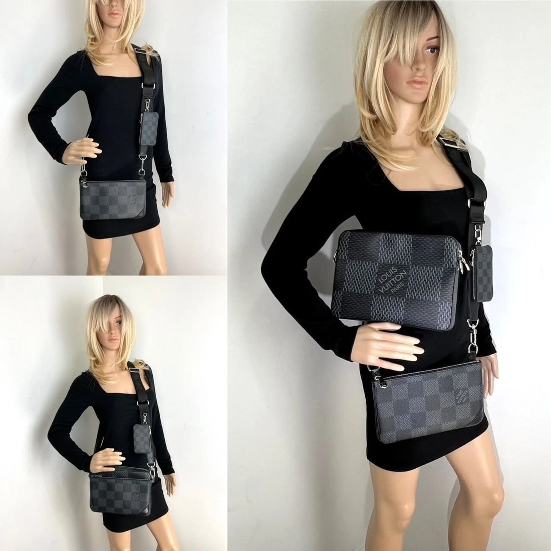 LOUIS VUITTON Trio Messenger Damier Graphite Men's Bag - 6