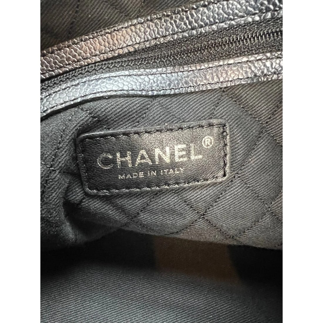 CHANEL Satin CC Large Black Bucket Shouler Bag - 5