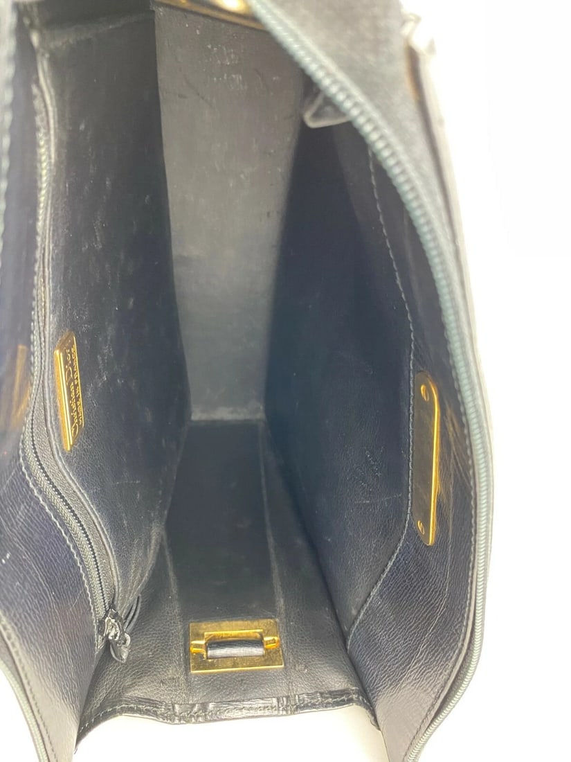 CHRISTIAN DIOR Bag Black Leather Adjustable Shoulder Bag - 11