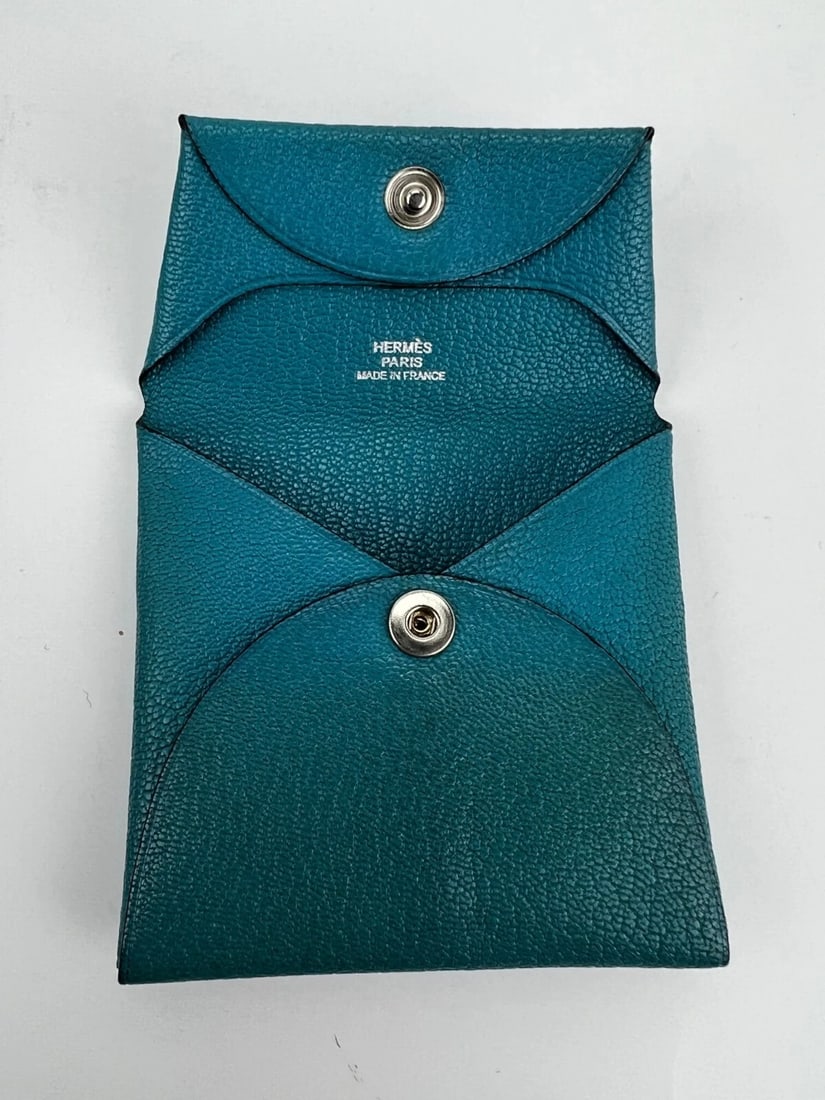 Hermès Purse Chevre Mysore Bastia Verso Coin Purse Mini Wallet - 3