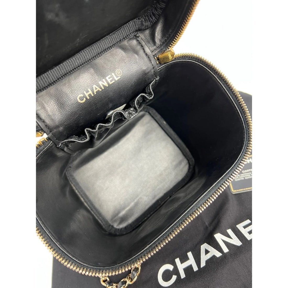 Chanel Vanity Cosmetic Case Black Caviar Leather Bag - 4