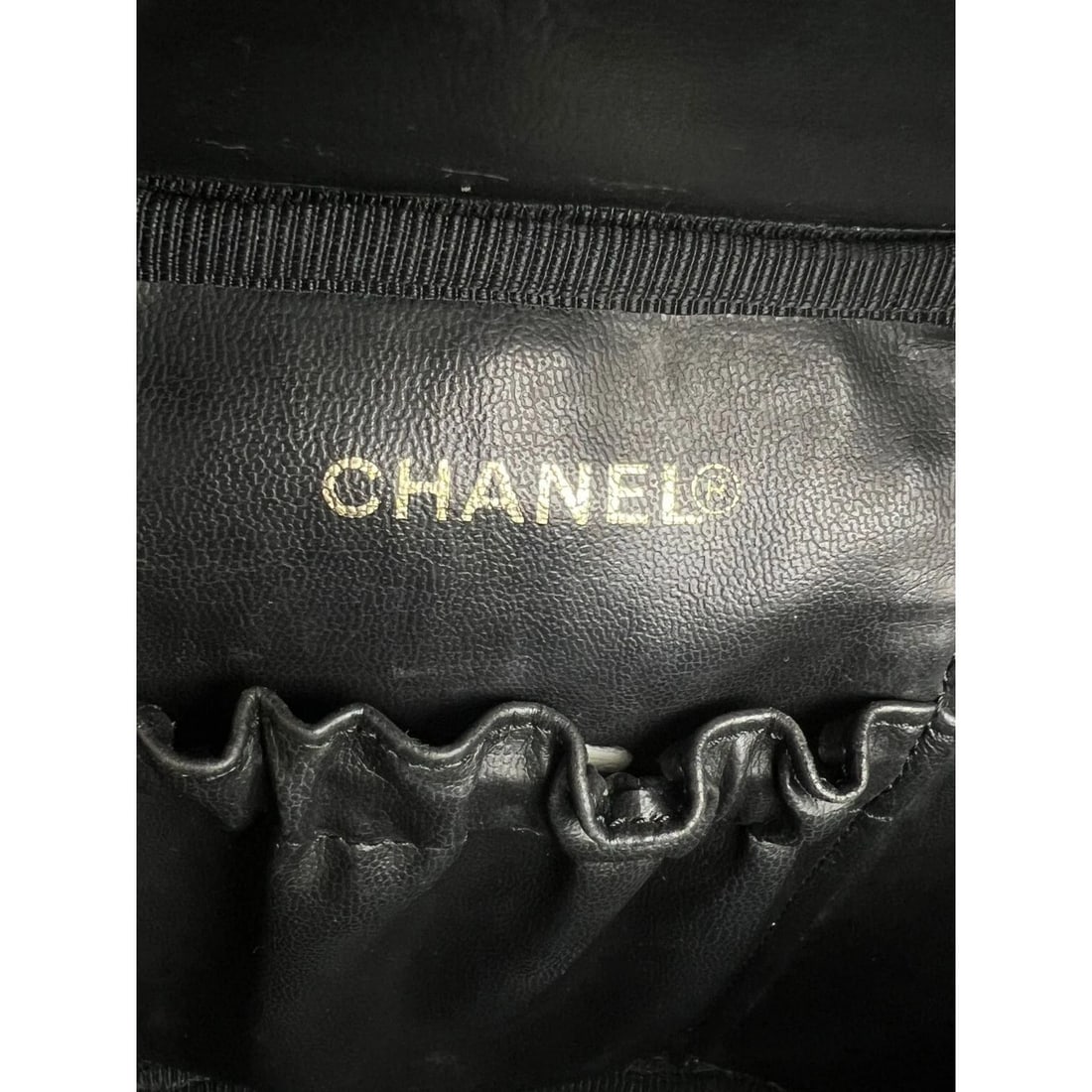 Chanel Vanity Cosmetic Case Black Caviar Leather Bag - 5