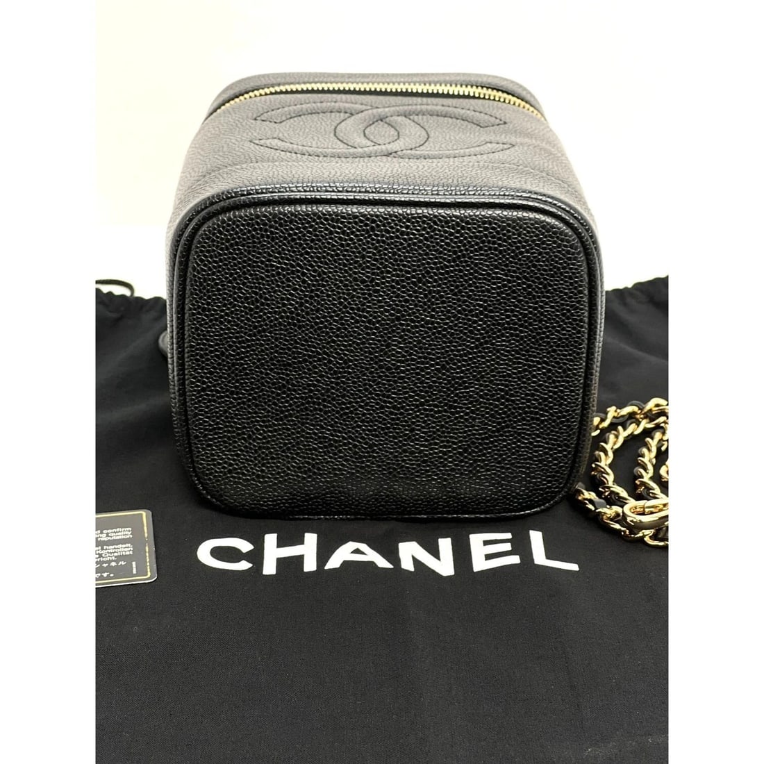 Chanel Vanity Cosmetic Case Black Caviar Leather Bag - 6